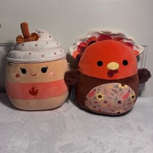 Squishmallows Alberta (Latte) & Ulana (Turkey)